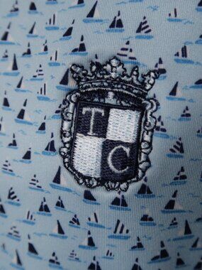 Peter Millar Summer Comfort Blue TC Sailboat Stretch Polo (XXL) ⛳️